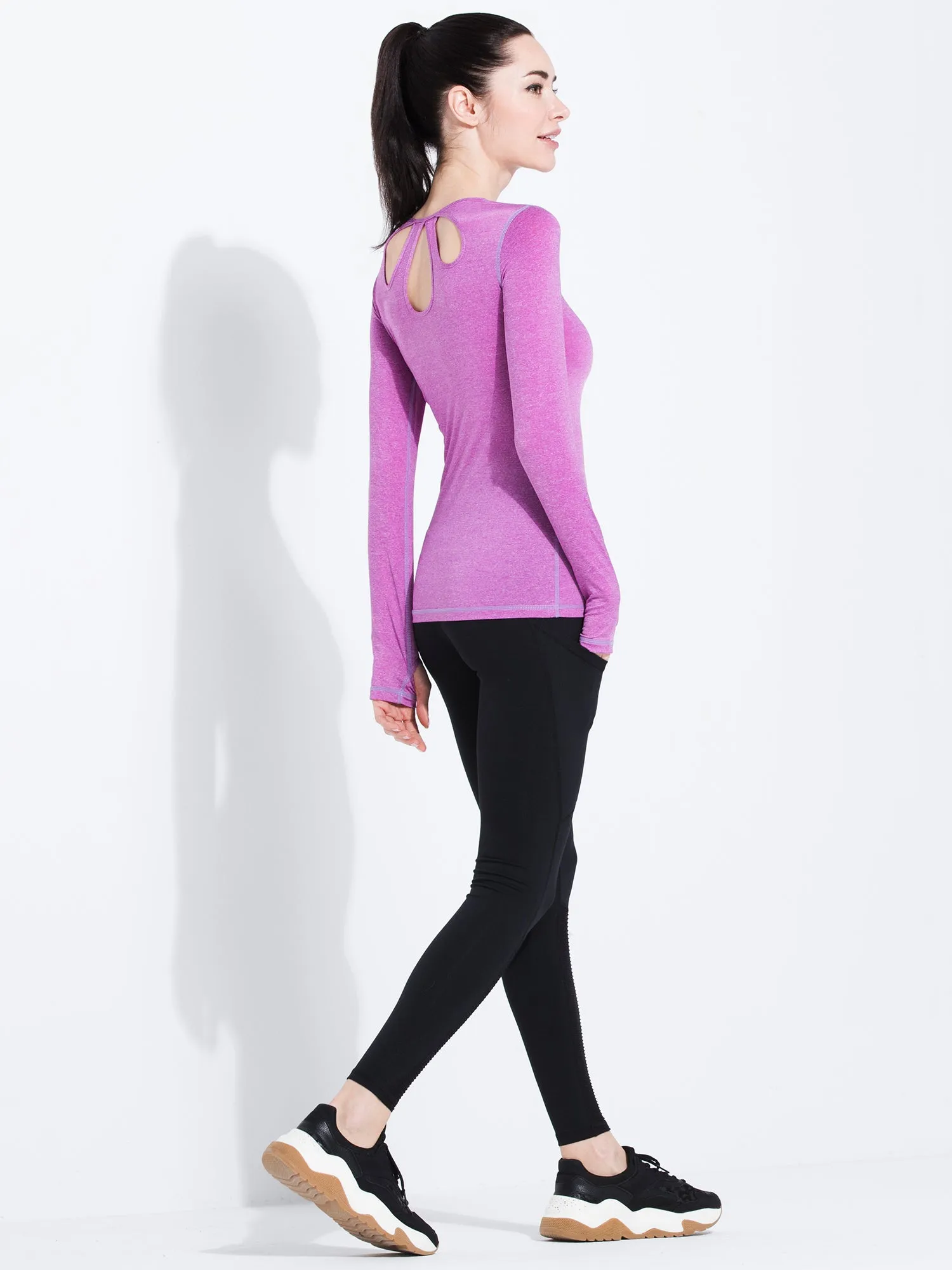PETAL LONG SLEEVE TEE, PURPLE WFX
