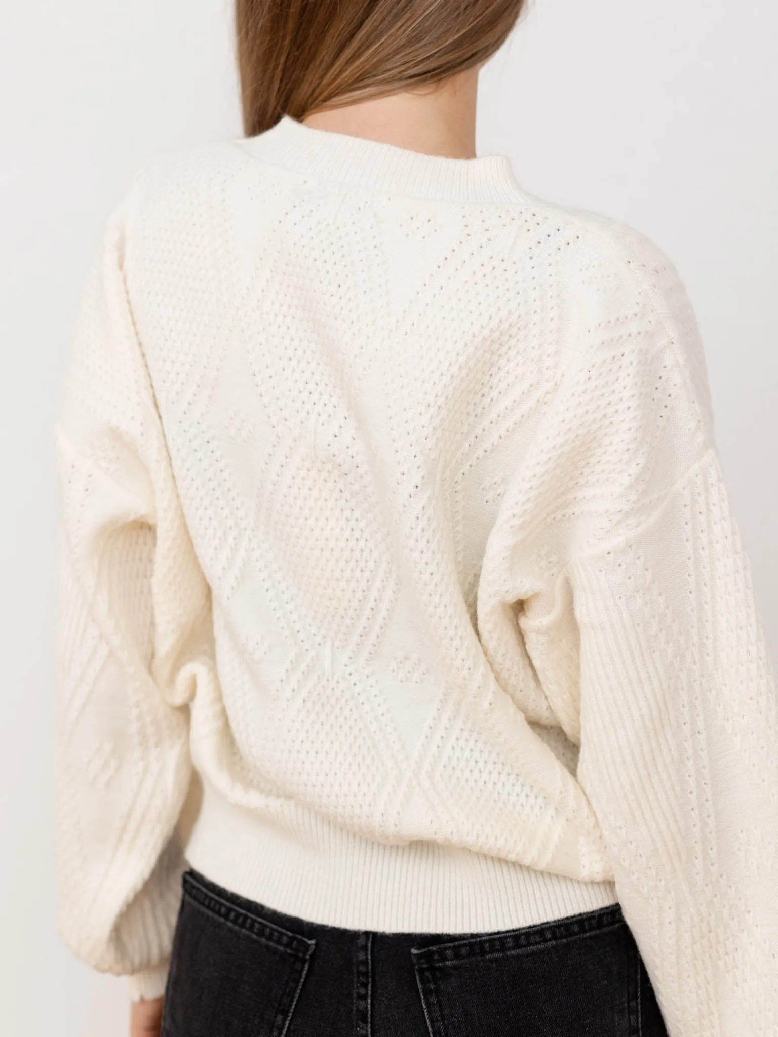 PINCH Flower Embroidery Sweater
