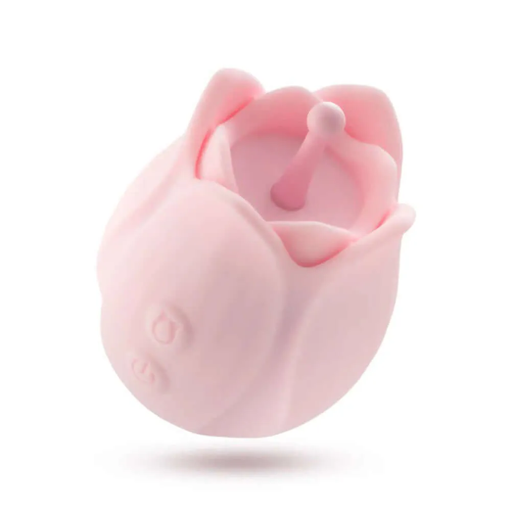 Play With Me Romantic Rose Vibrator - Pink