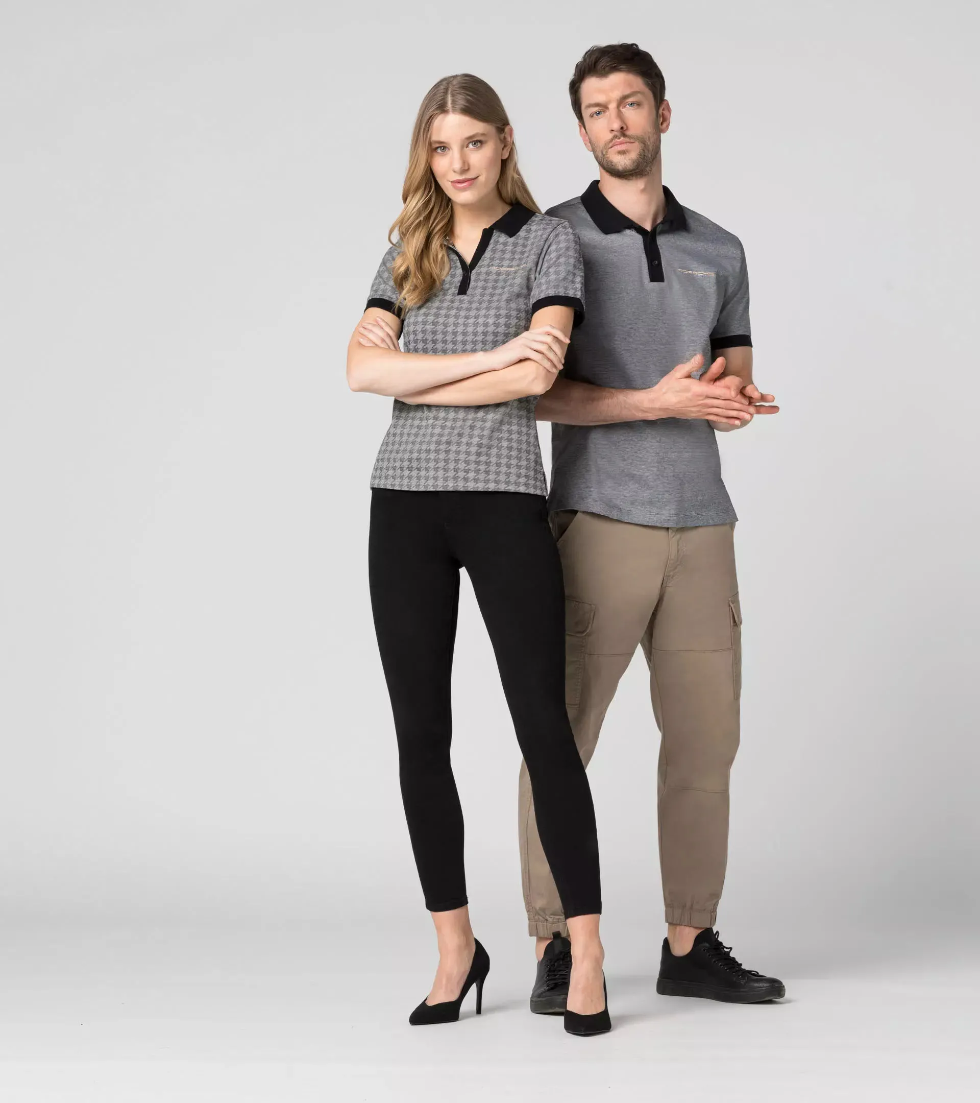 Porsche Women's Polo shirt, Houndstooth - Heritage