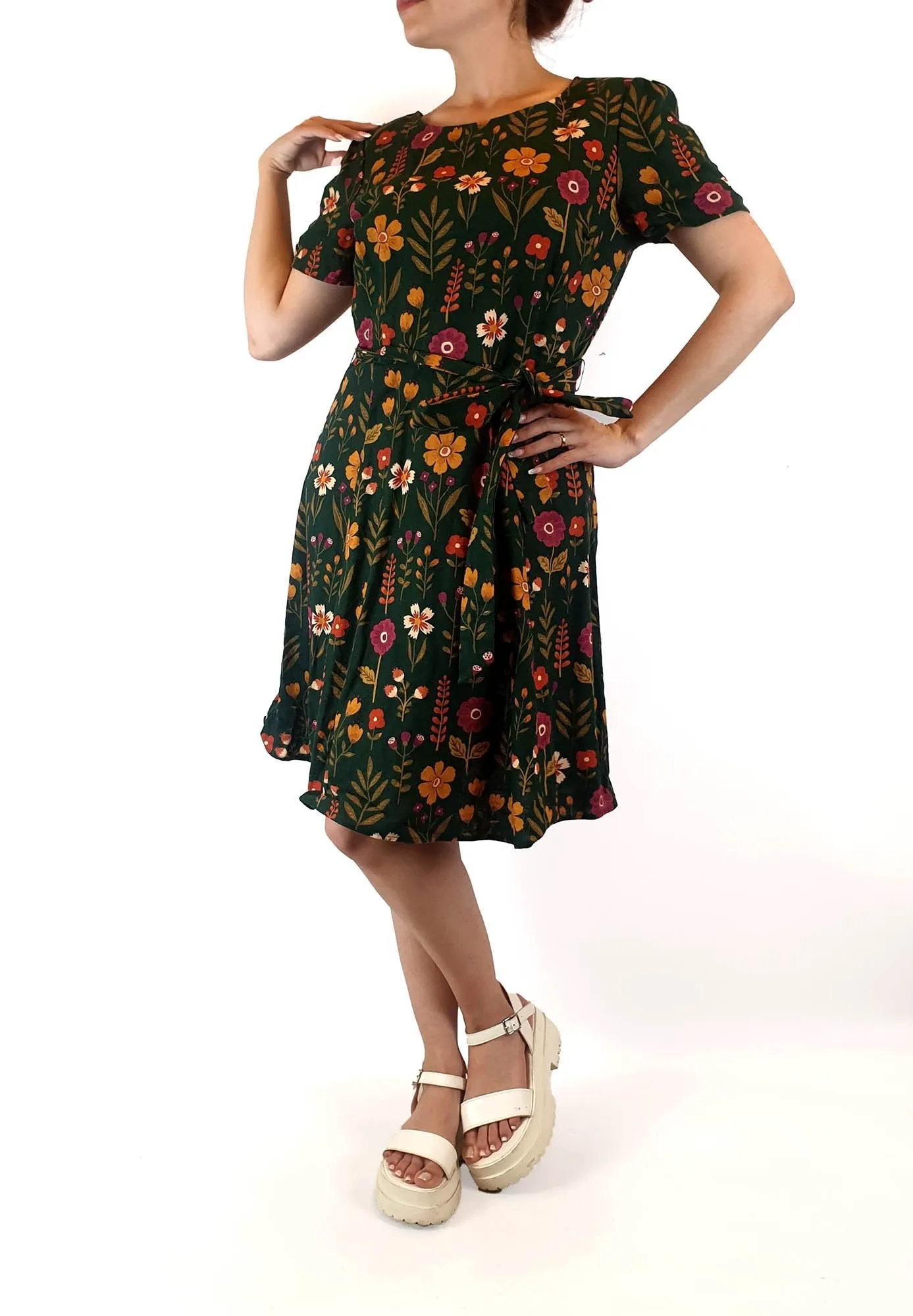 Princess Highway green floral print dress size 10
