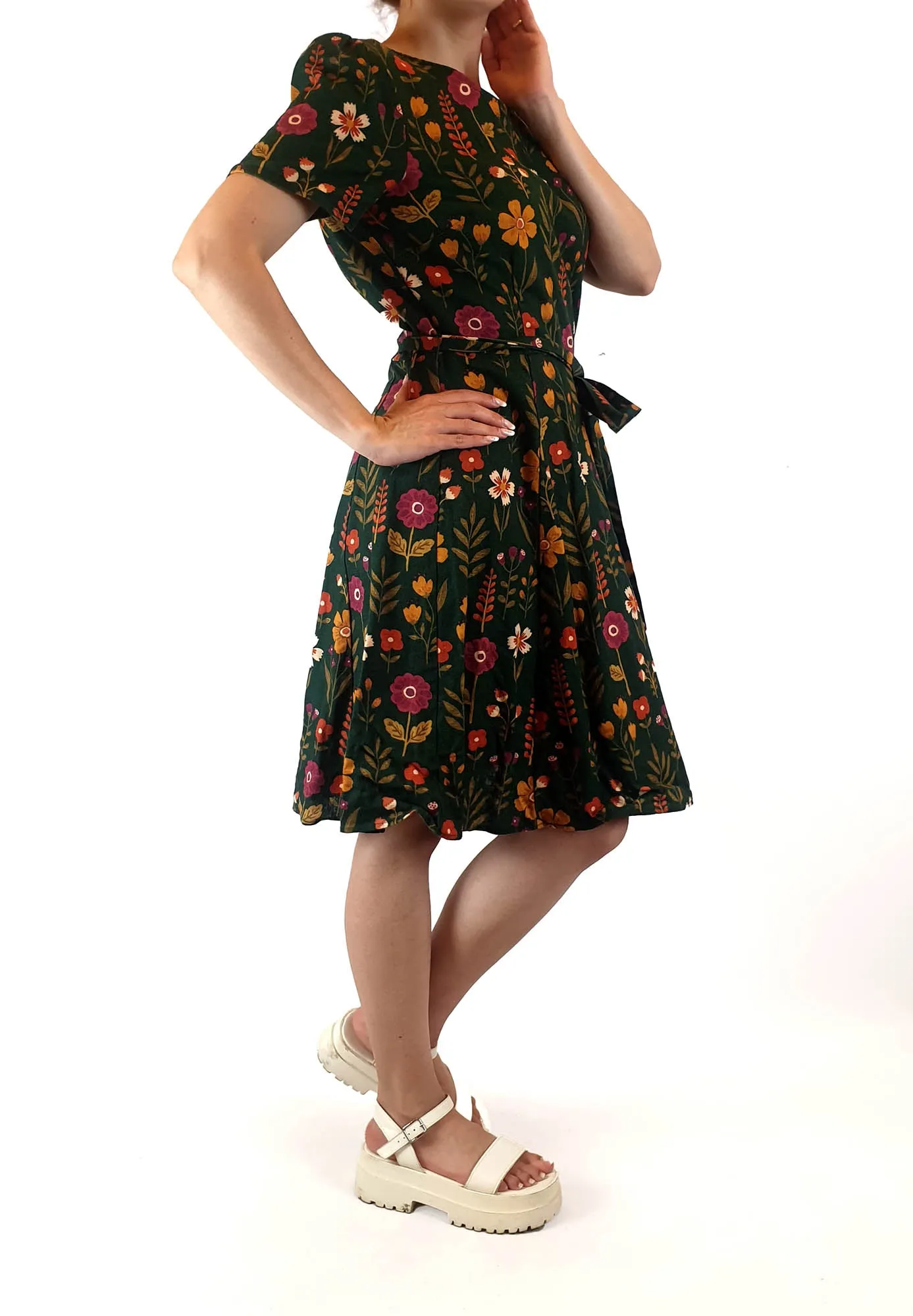 Princess Highway green floral print dress size 10