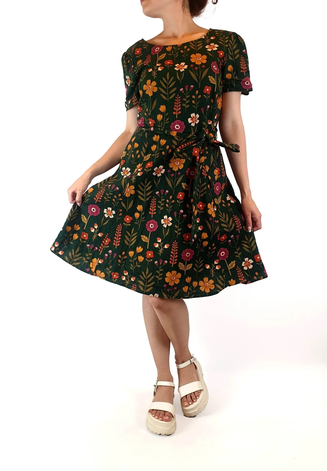 Princess Highway green floral print dress size 10