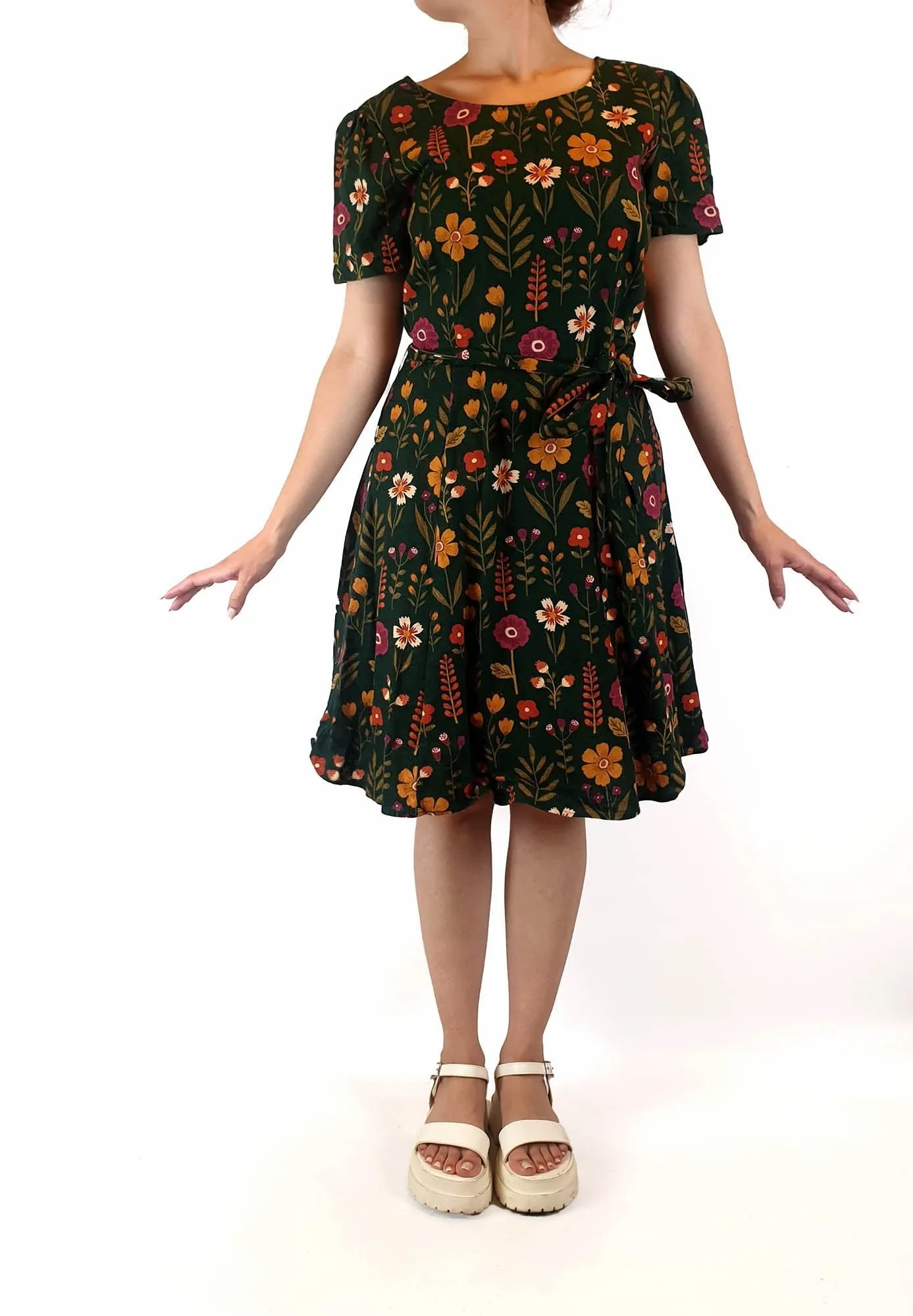 Princess Highway green floral print dress size 10