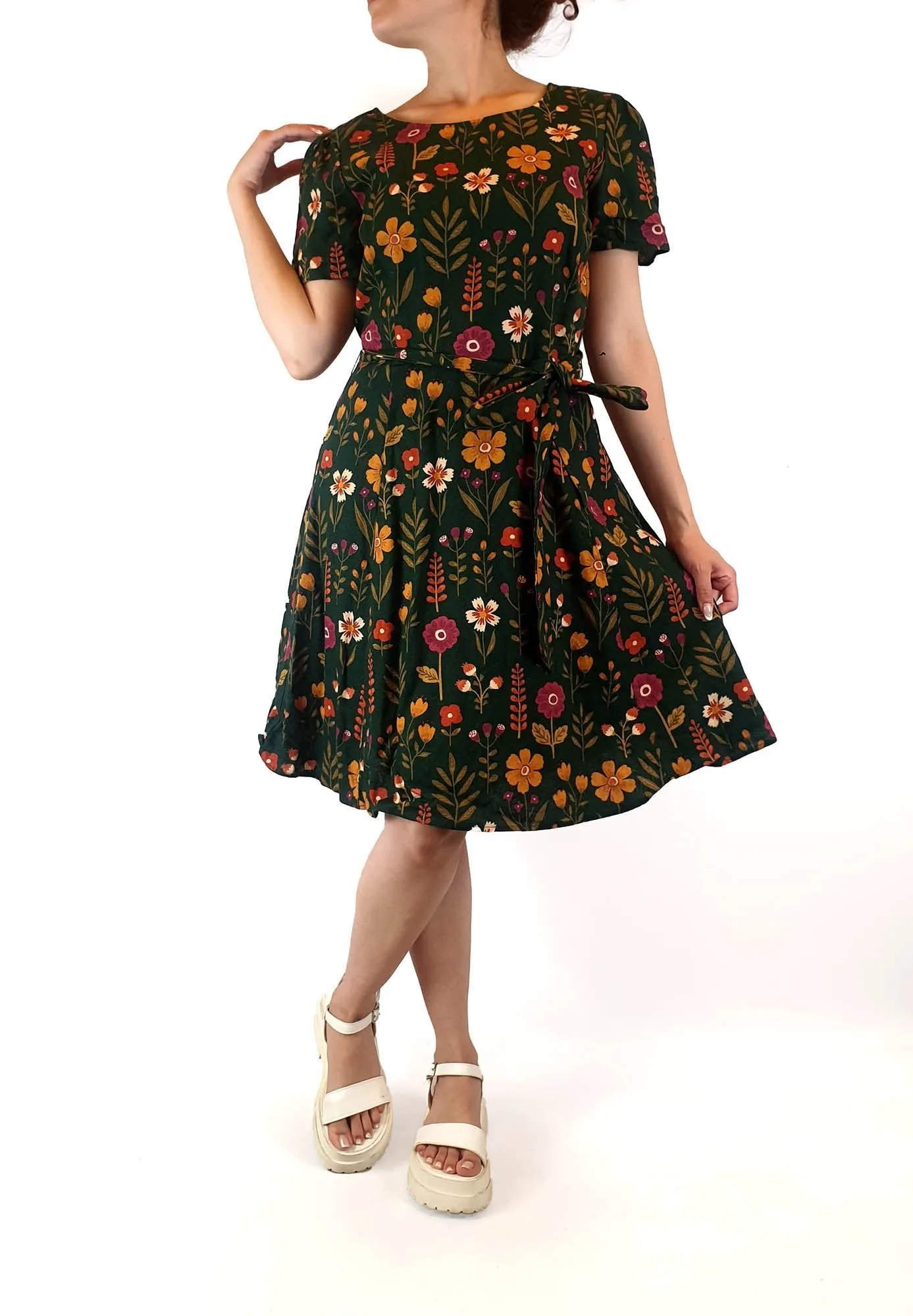 Princess Highway green floral print dress size 10