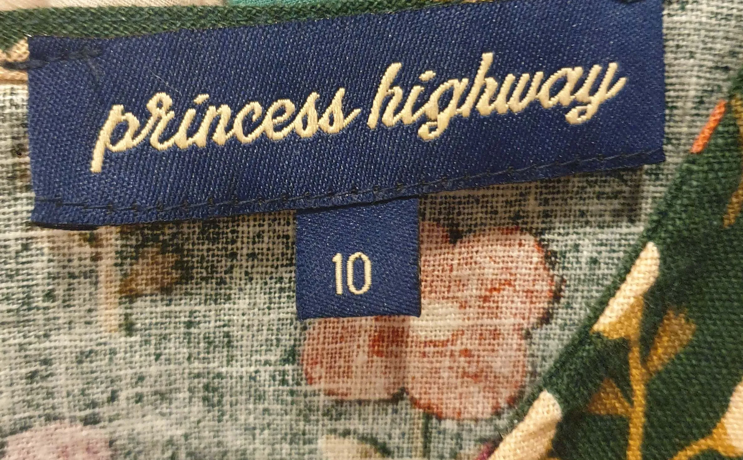Princess Highway green floral print dress size 10