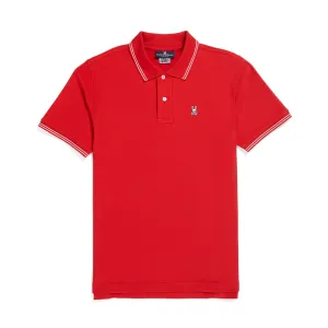 Psycho Bunny Mens Logan Pique Polo - Chili Red