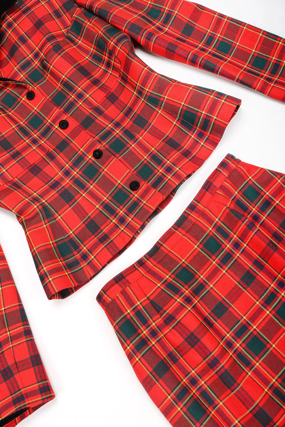 Punk Plaid Jacket & Skirt Set