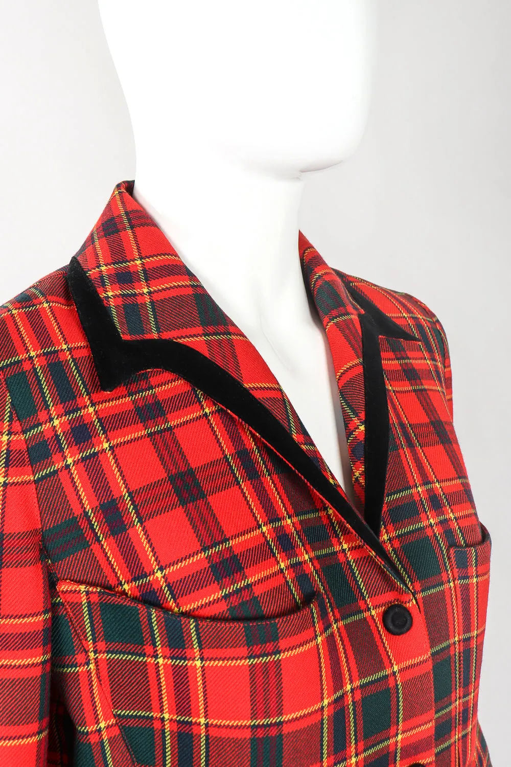 Punk Plaid Jacket & Skirt Set