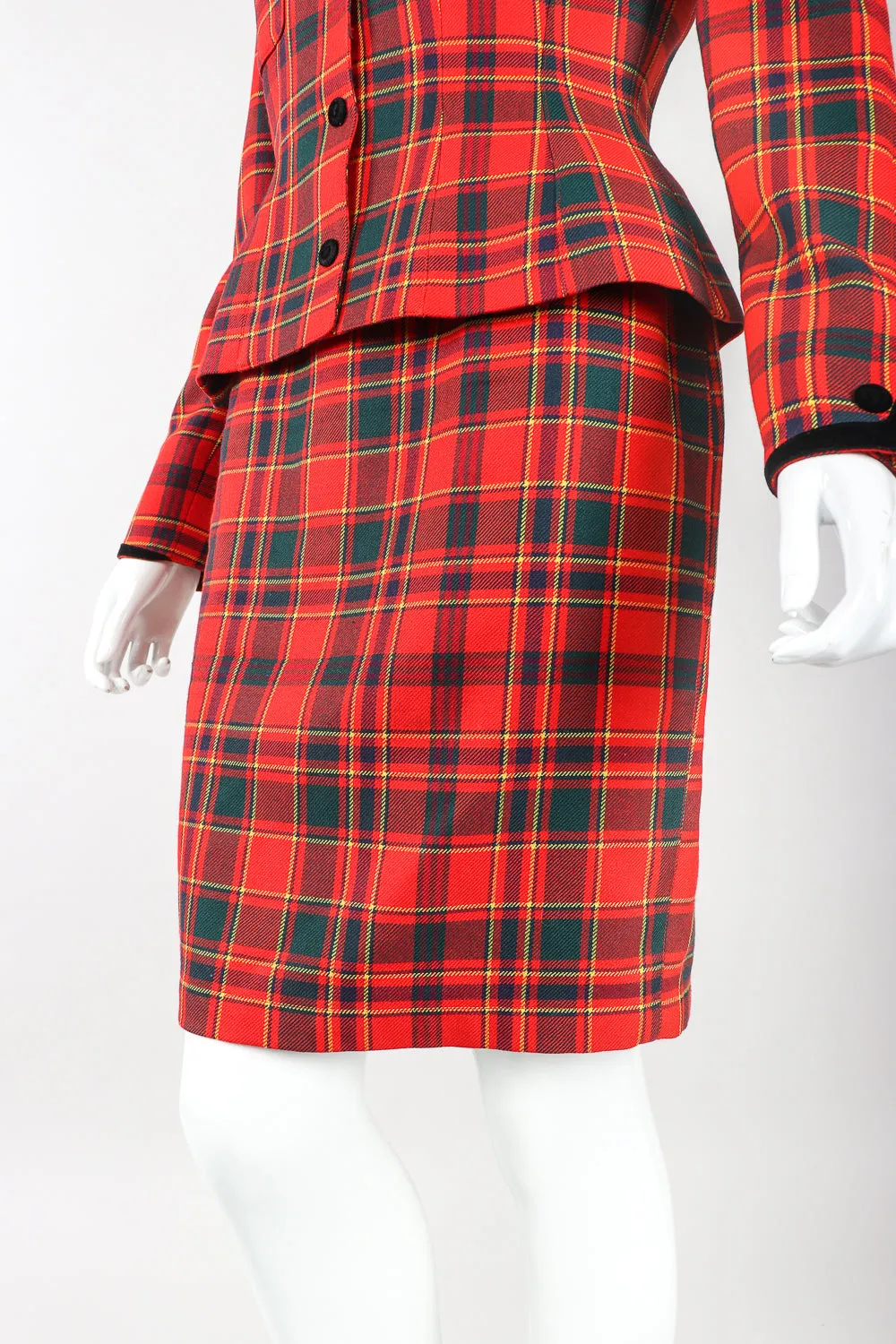 Punk Plaid Jacket & Skirt Set