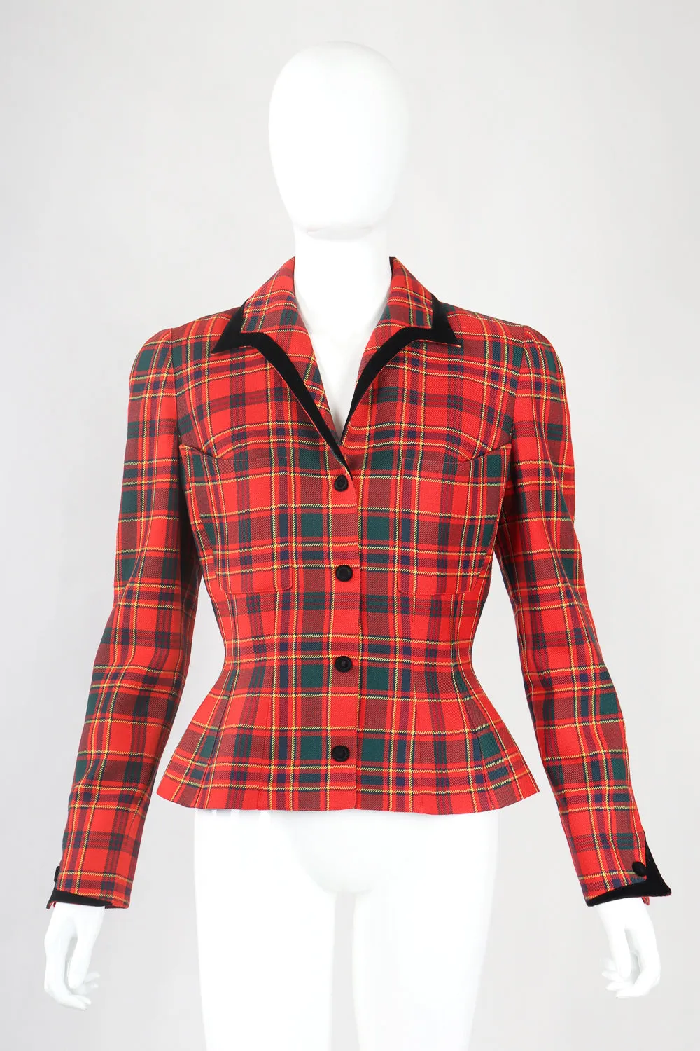 Punk Plaid Jacket & Skirt Set