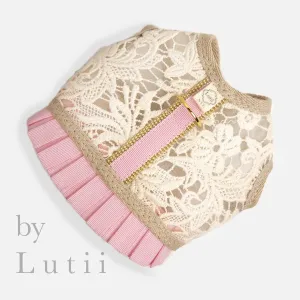 "Elizabeth"-handmade adjustable lace dog harness
