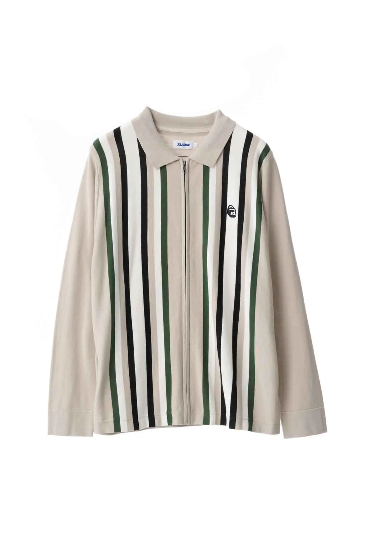 RAIL ZIP KNIT POLO - BONE