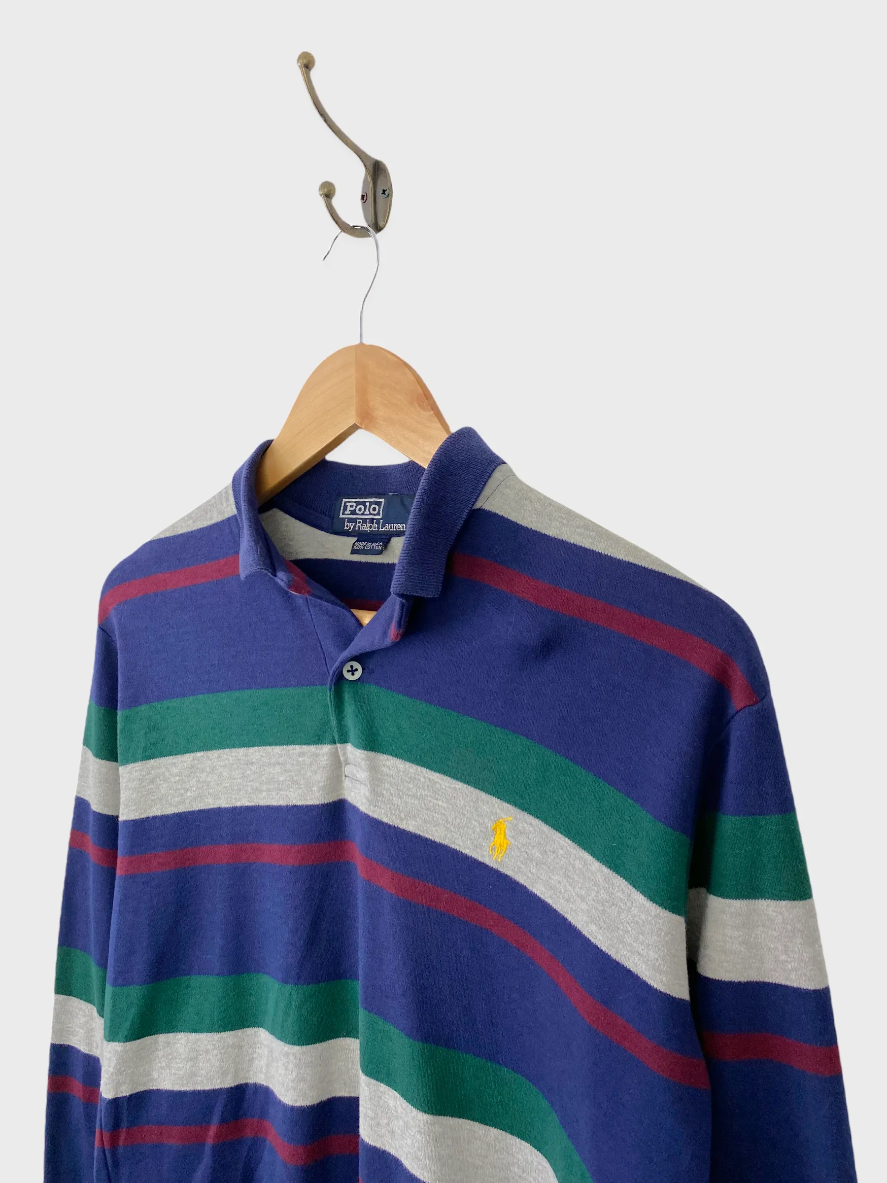 Ralph Lauren Embroidered USA Made Vintage Longsleeve Polo Size 6