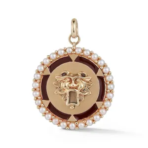 Red Guardian Lion Medallion