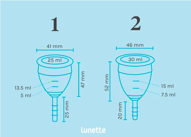 Reusable Menstrual Cup Model 2 Blue - For Normal To Heavy Flow