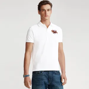RL 3 Pony White Polo Shirt