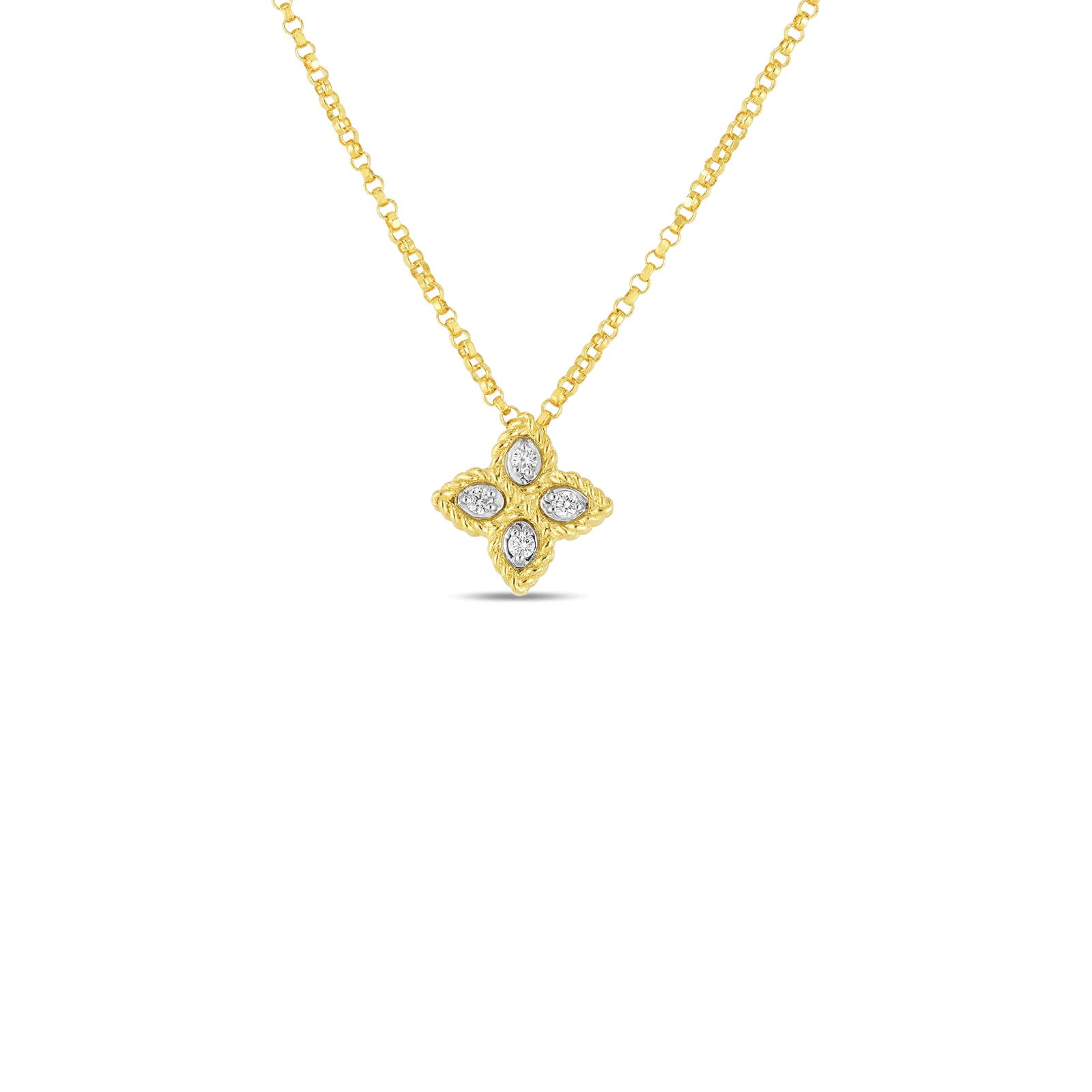 Roberto Coin Princess Flower 0.04ct Small Diamond Pendant