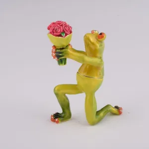 Romantic Frog Holding Flowers