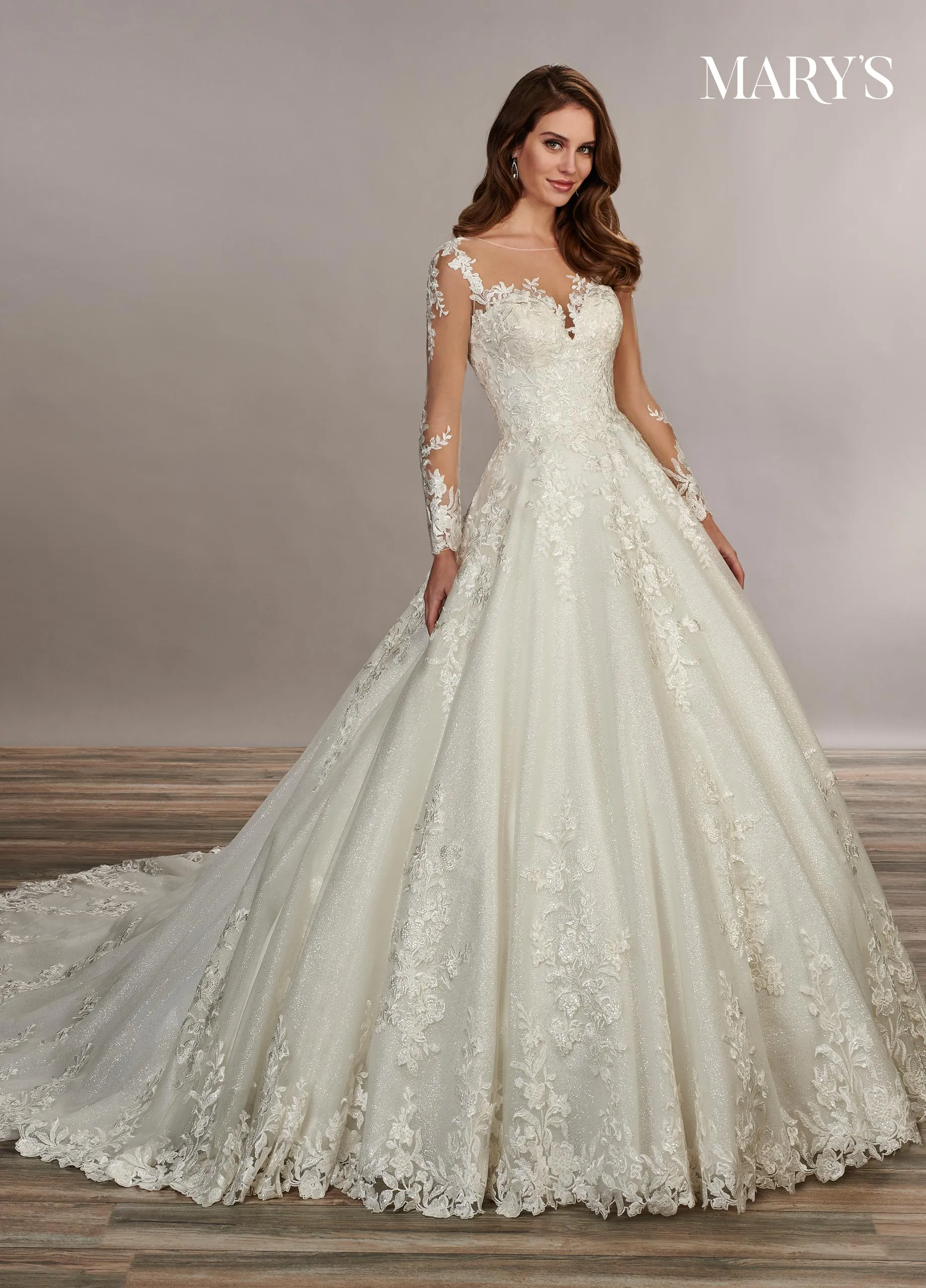 Romantic Glittering Bridal Ballgown