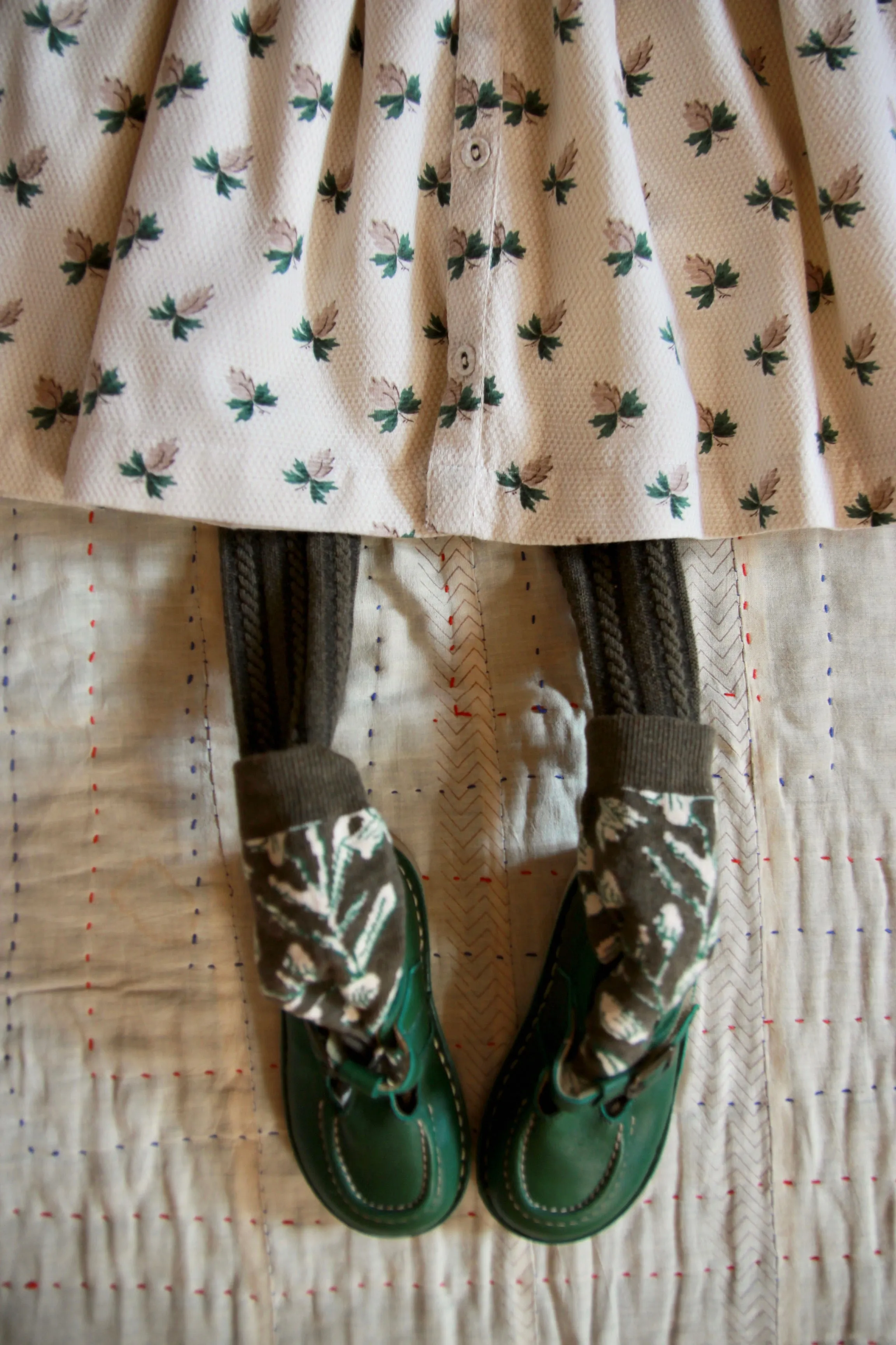 Romantic long tunic Hazelnut flower