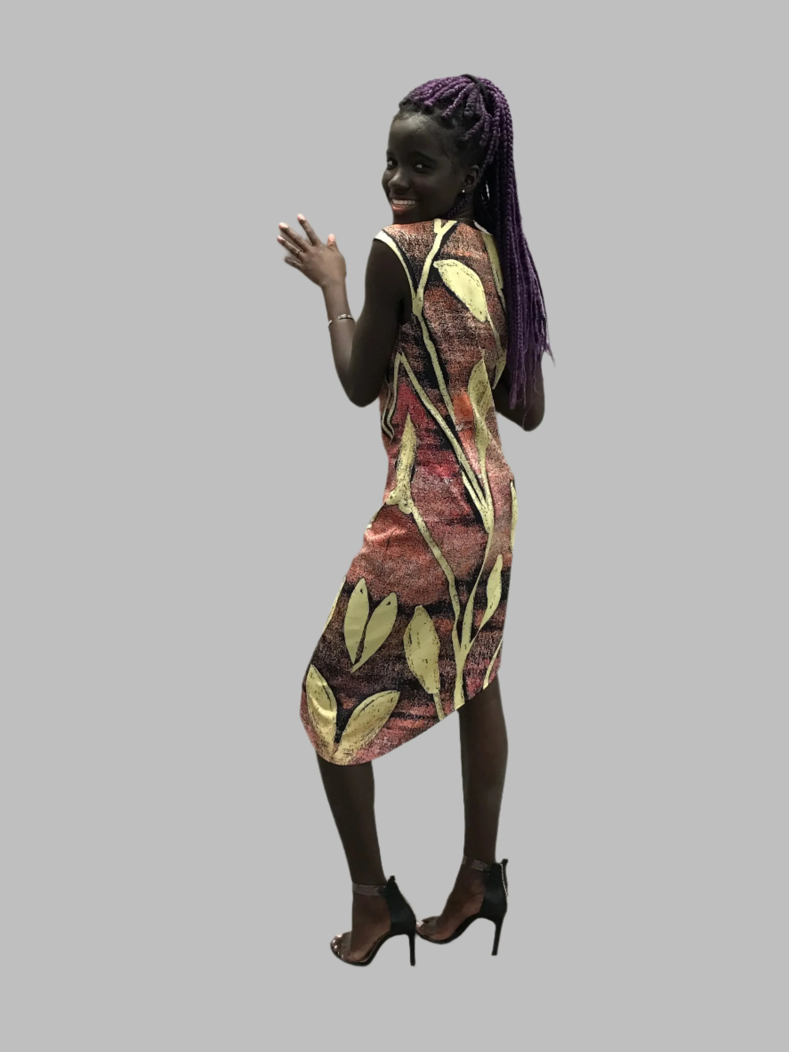 Rose Gold Sunrise Asymmetric Dress