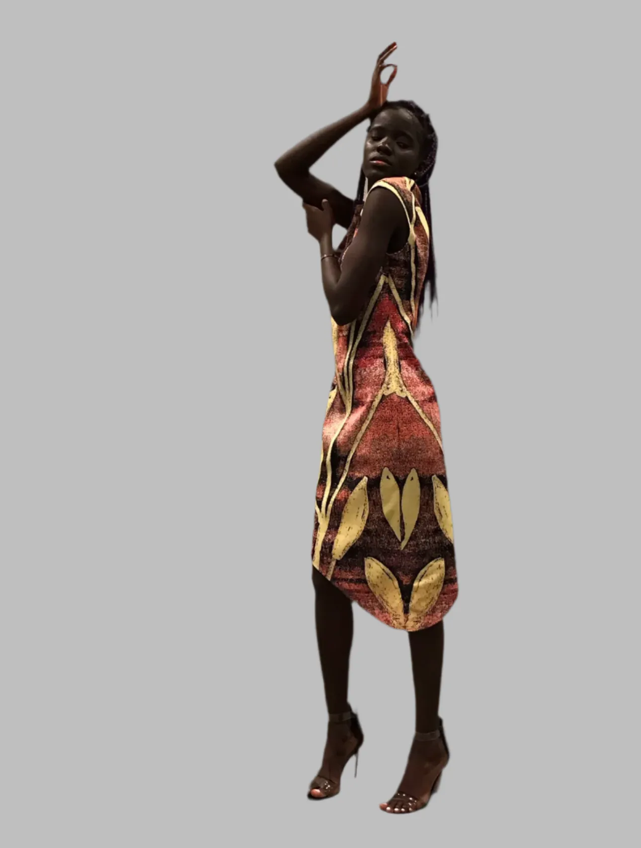 Rose Gold Sunrise Asymmetric Dress