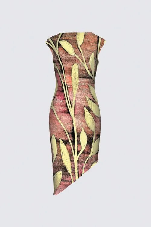 Rose Gold Sunrise Asymmetric Dress