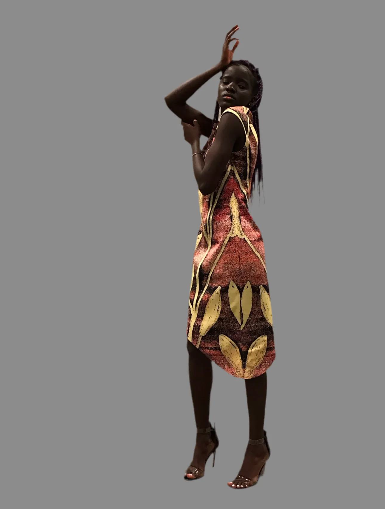 Rose Gold Sunrise Asymmetric Dress