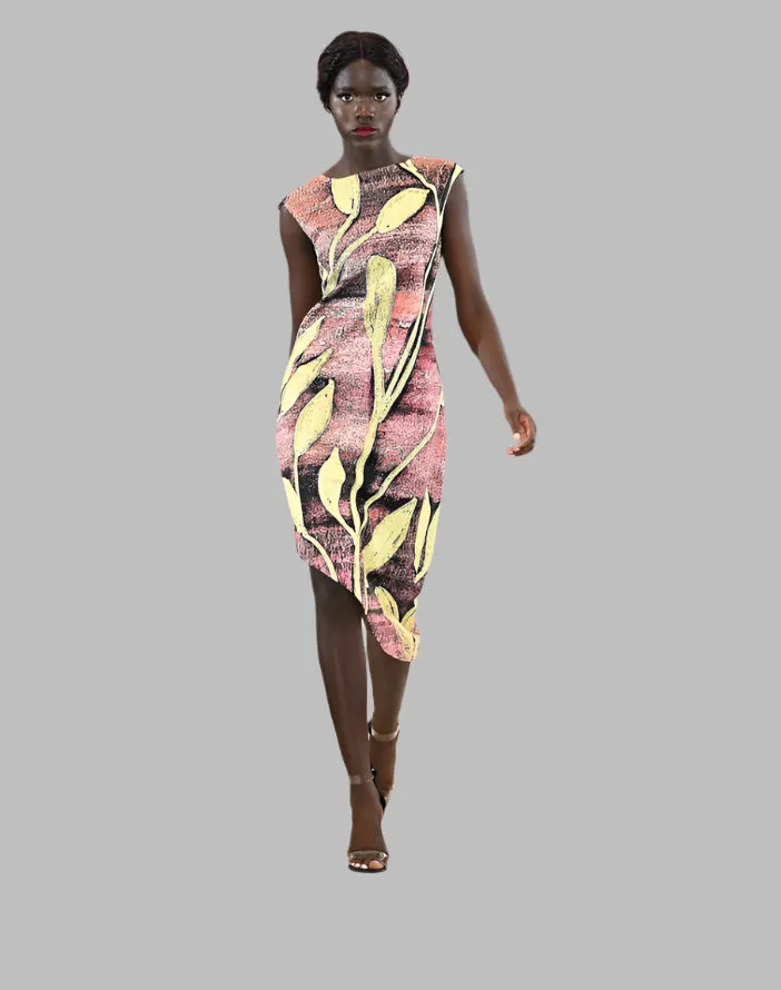 Rose Gold Sunrise Asymmetric Dress