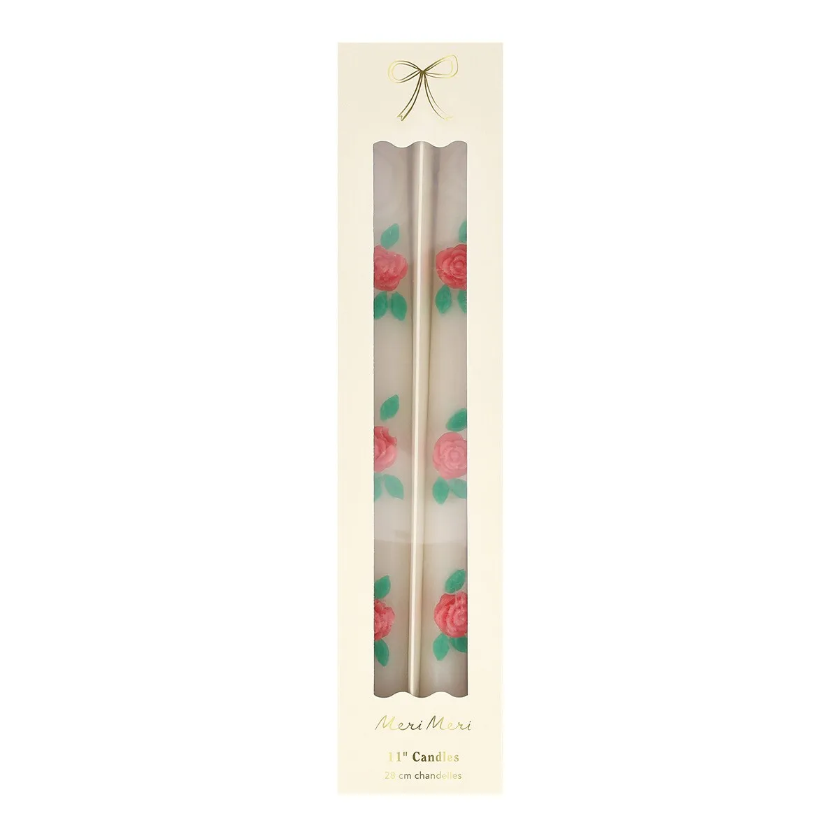 Rose Taper Candles (x2)