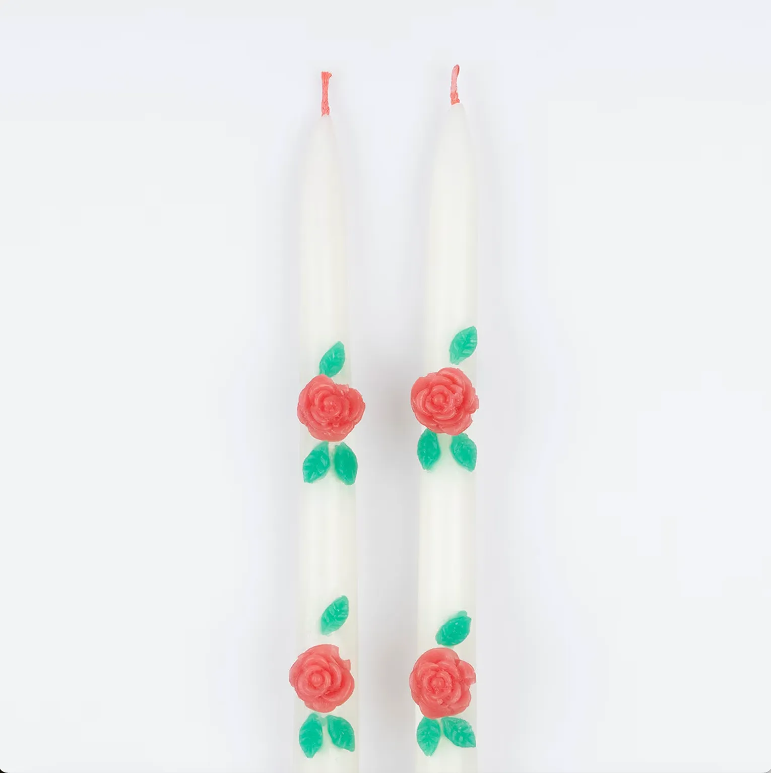 Rose Taper Candles (x2)