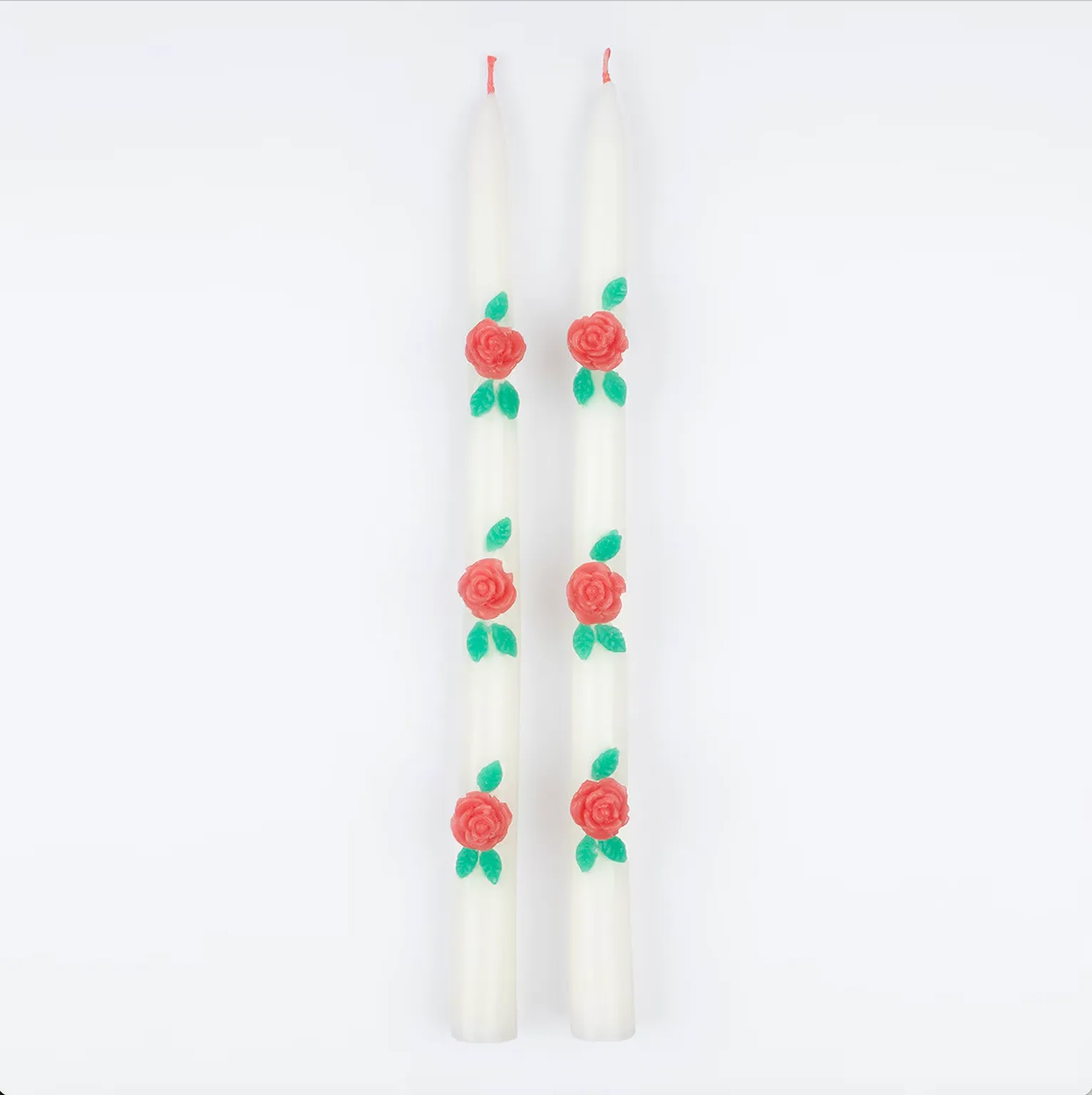 Rose Taper Candles (x2)