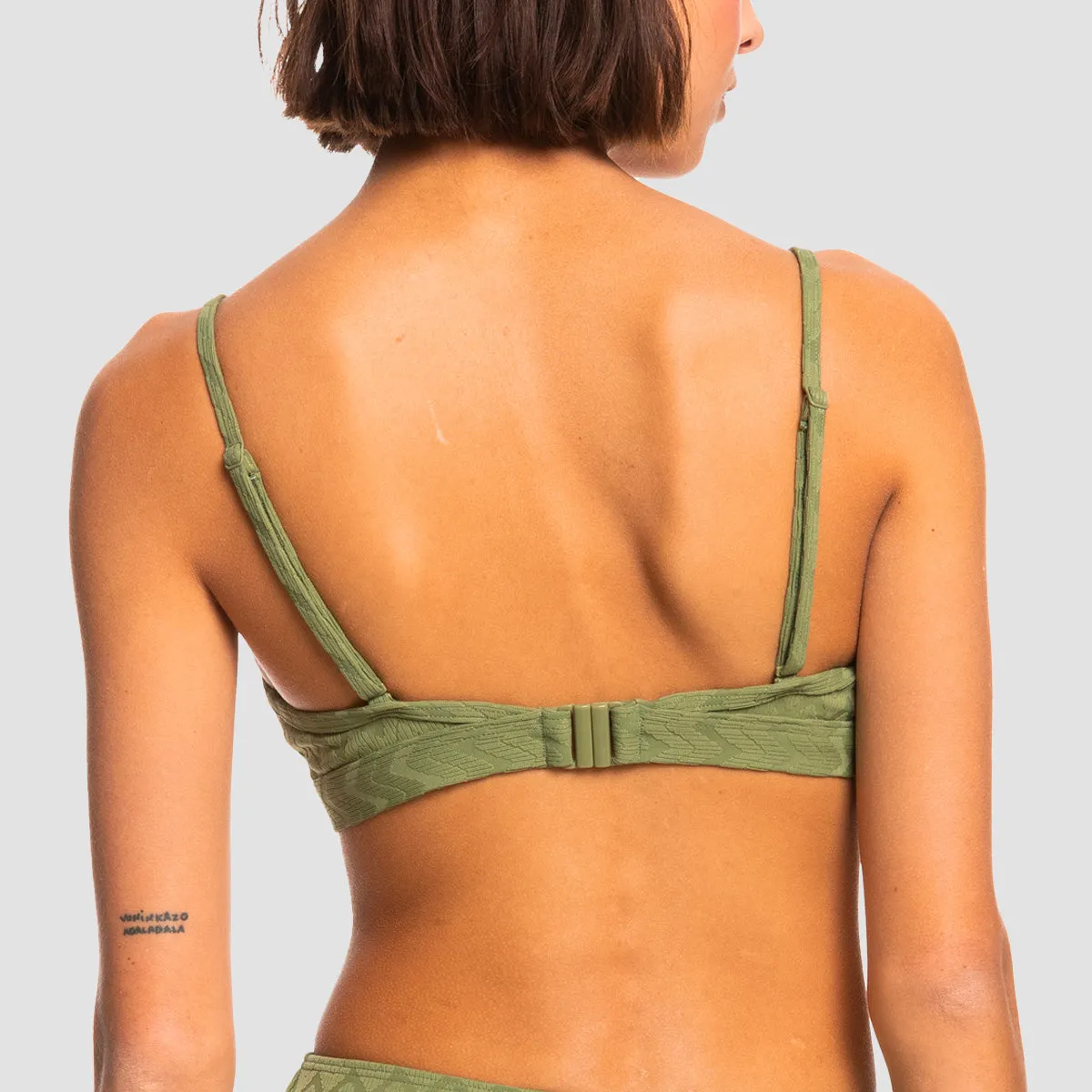 Roxy Current Coolness Bralette Bikini Top Loden Green - Womens