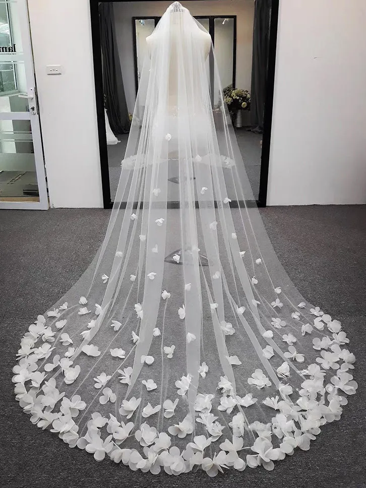 Roycebridal Exquise 3D Flower Lace Cathedral Veil Bridal Veil Wedding Veil