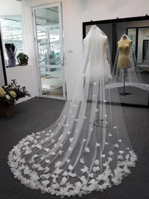 Roycebridal Exquise 3D Flower Lace Cathedral Veil Bridal Veil Wedding Veil