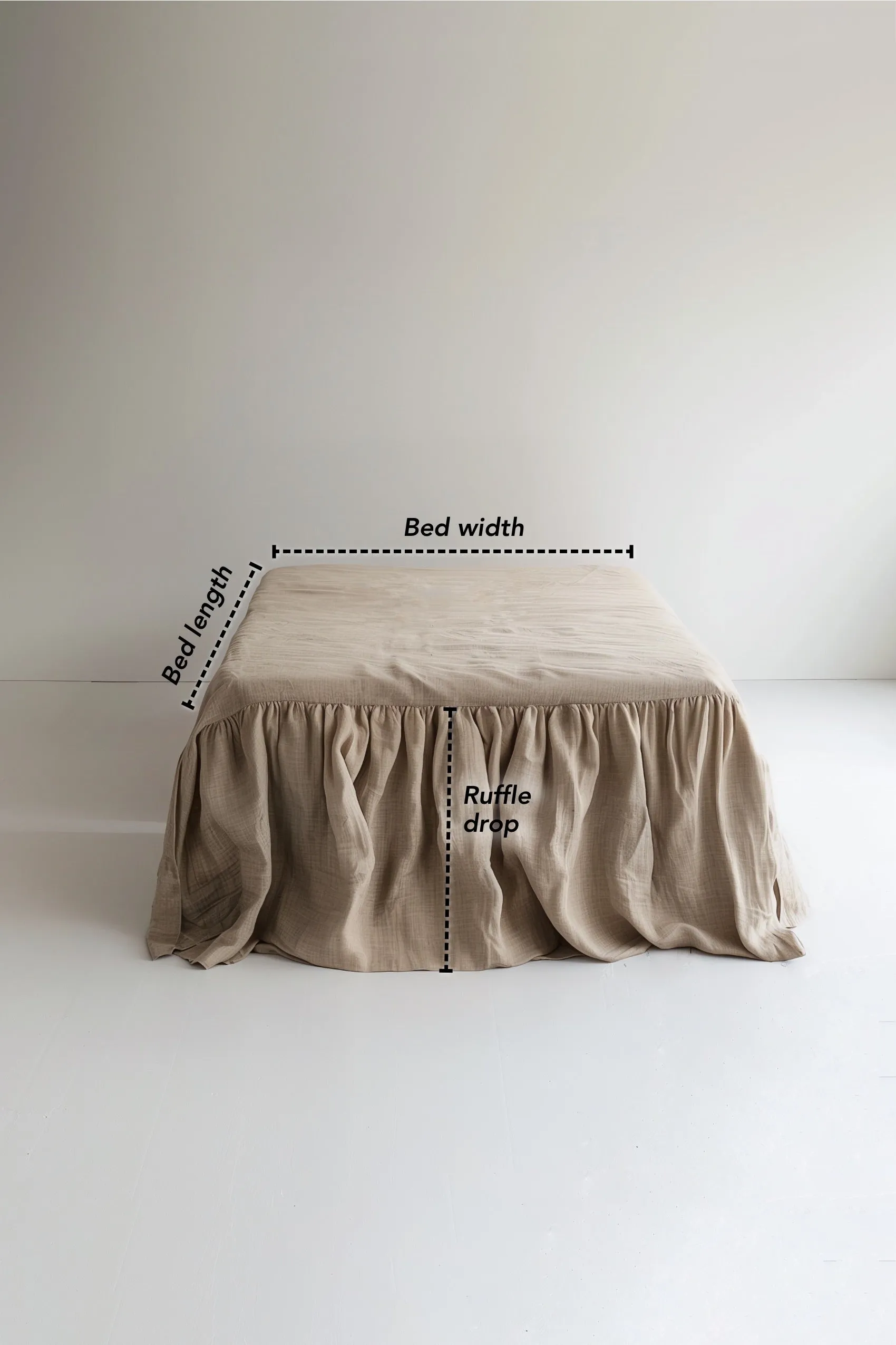 Ruffle bedskirt - pink