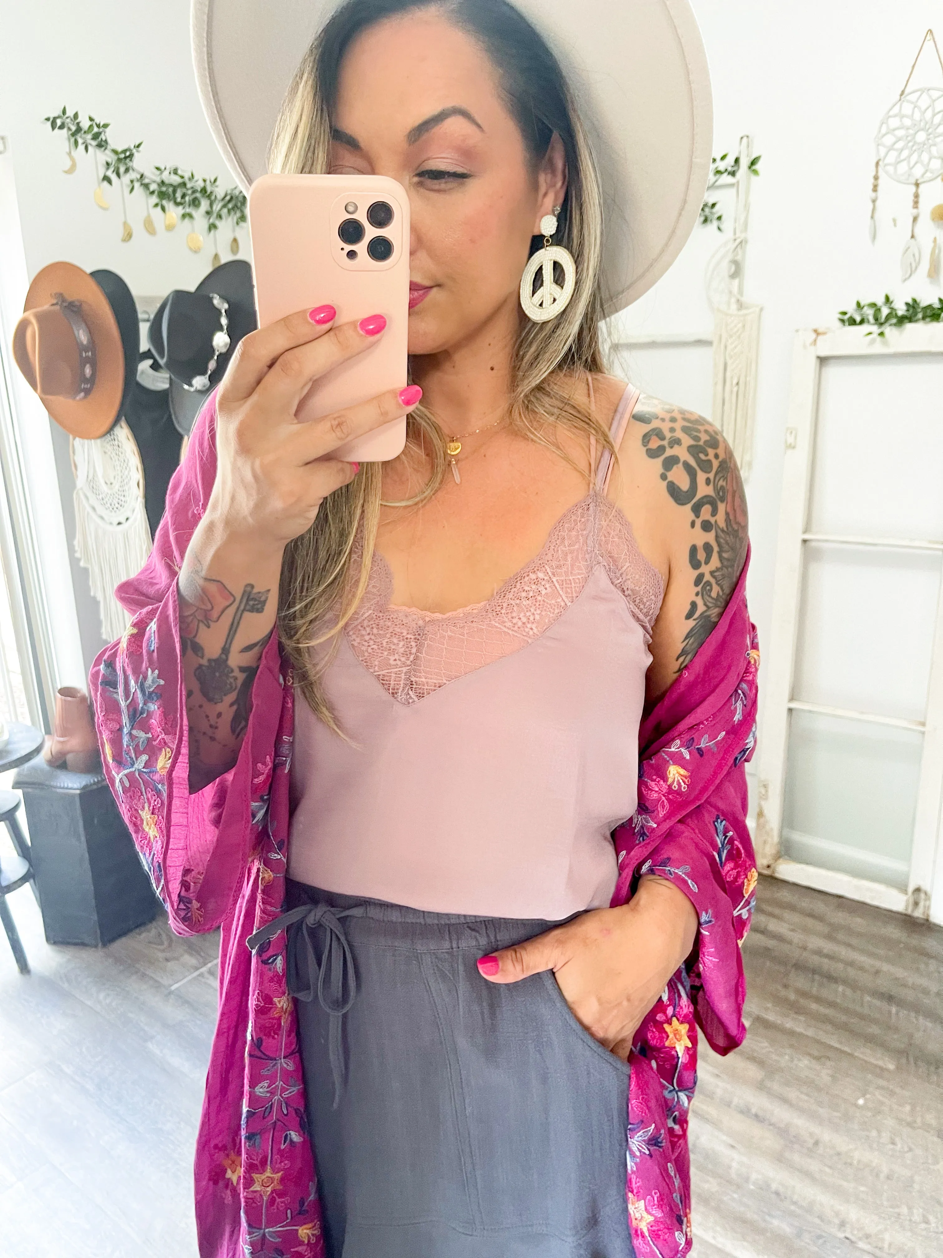 Satin Lace Cami