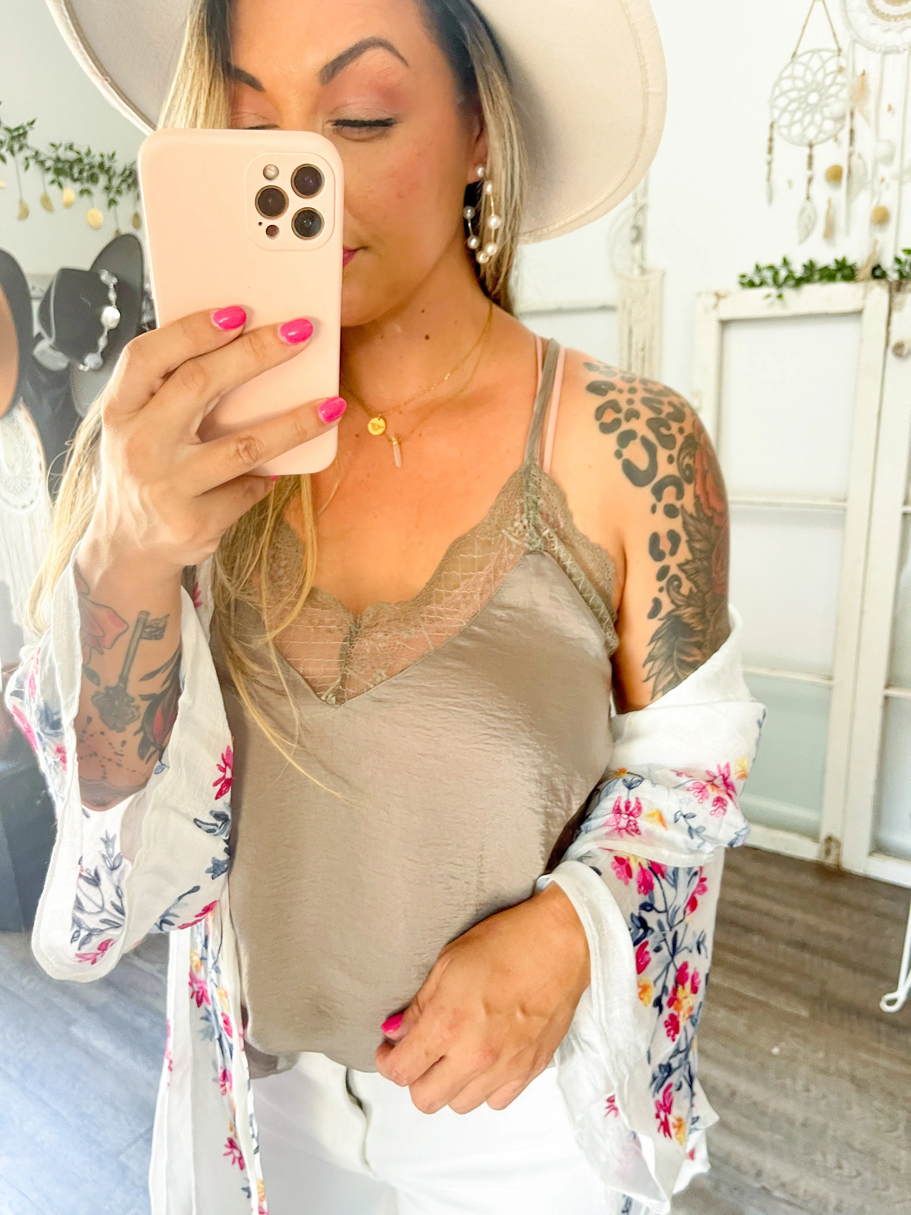 Satin Lace Cami