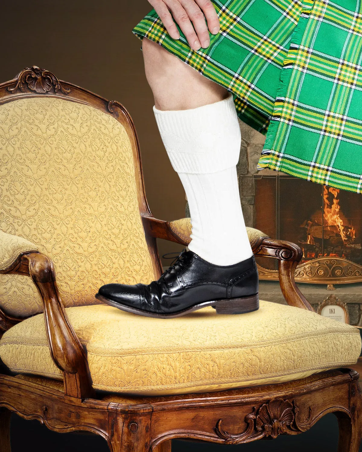 Scottish Kilt Hose - Cream