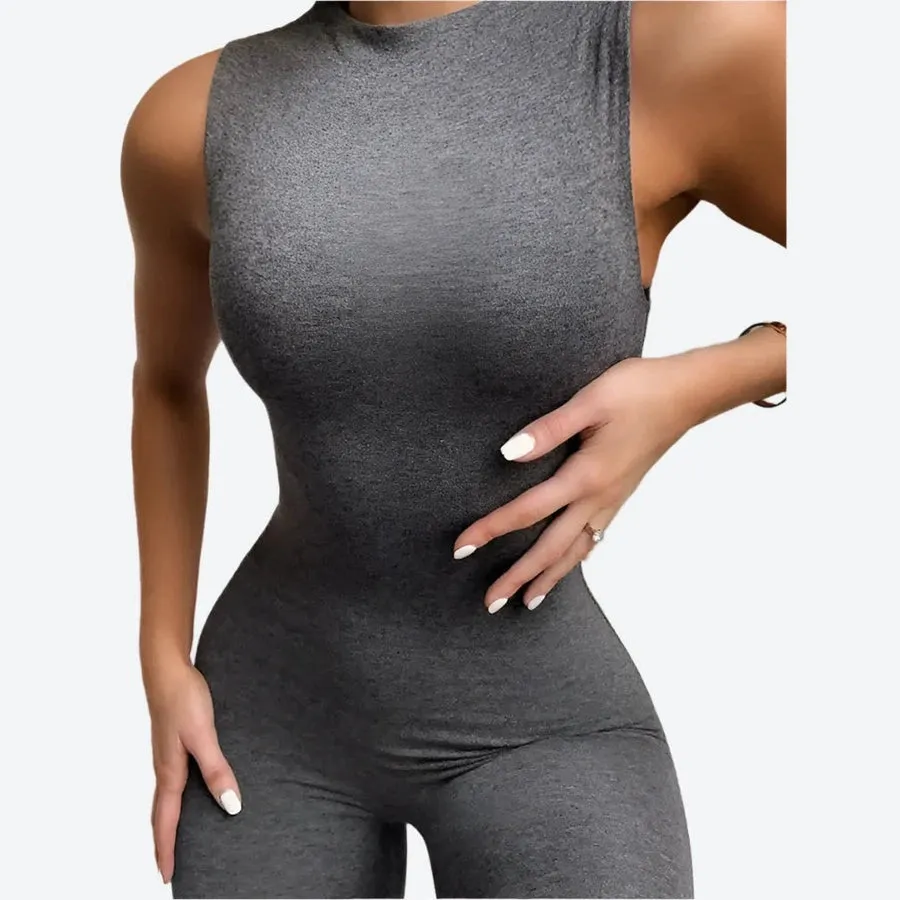 Seamless Sleeveless Stretchy Jumpsuits