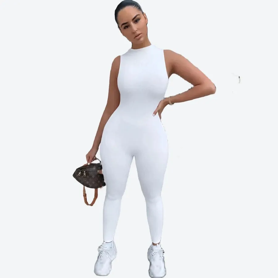 Seamless Sleeveless Stretchy Jumpsuits