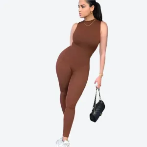 Seamless Sleeveless Stretchy Jumpsuits