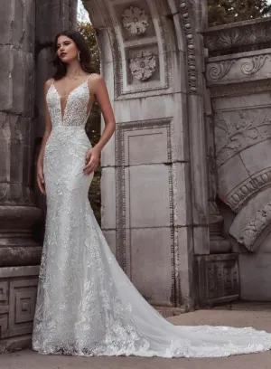 Size 14 Calla Blanche 121104 Thalia Ivory Gown