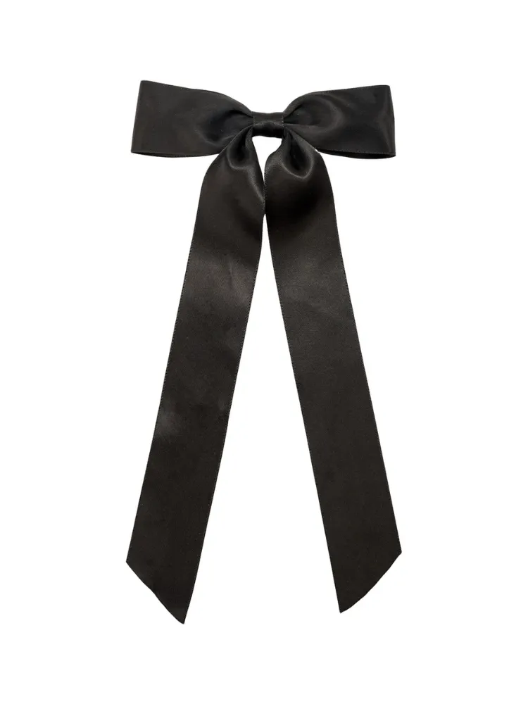Sloane Bow Barrette - Black