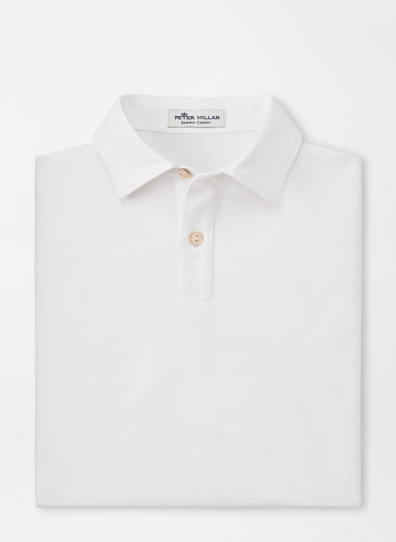 Solid Youth Performance Jersey Polo - White