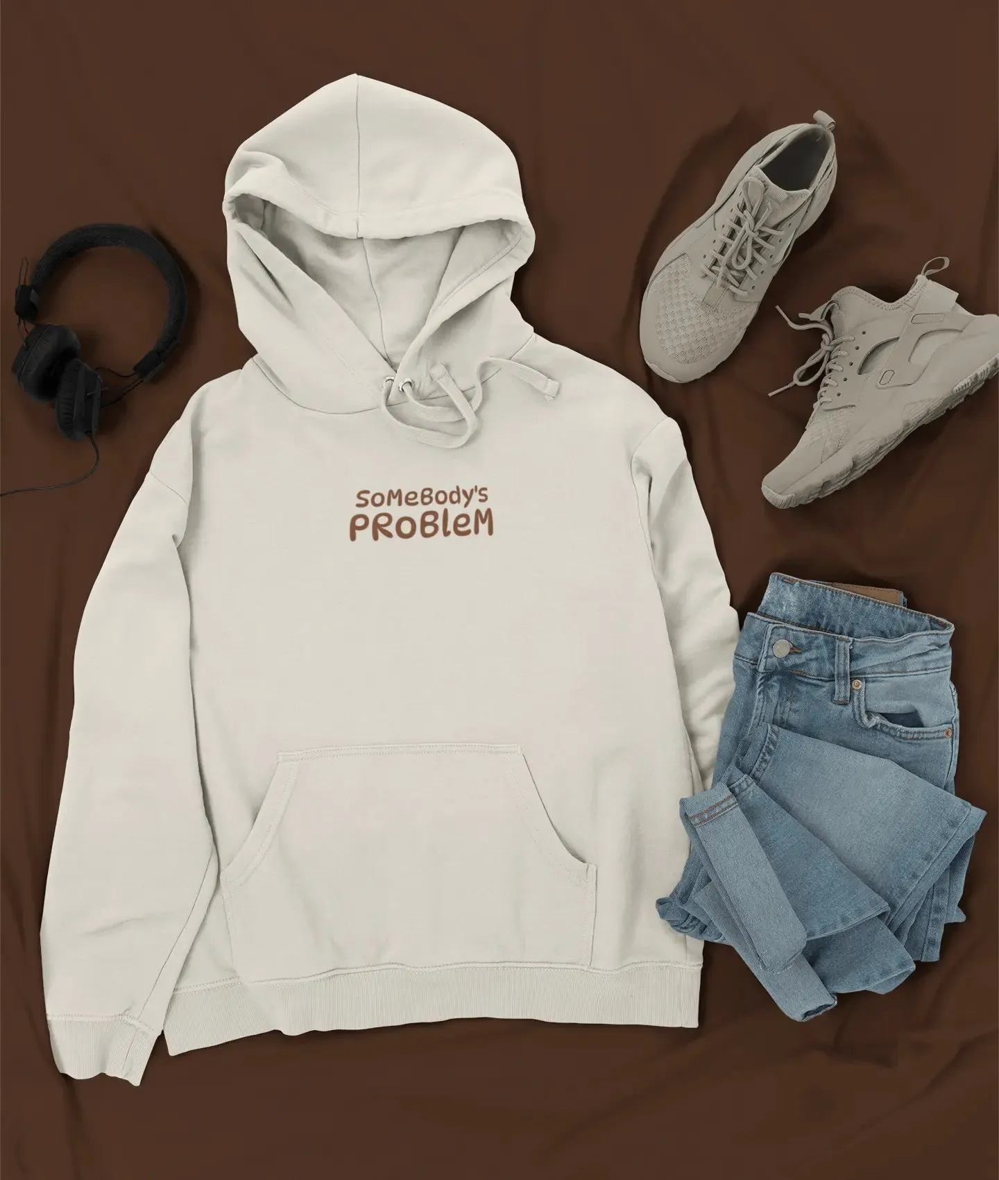 Somebodys Problem / Somebody Embroidered Matching Unisex Hoodies