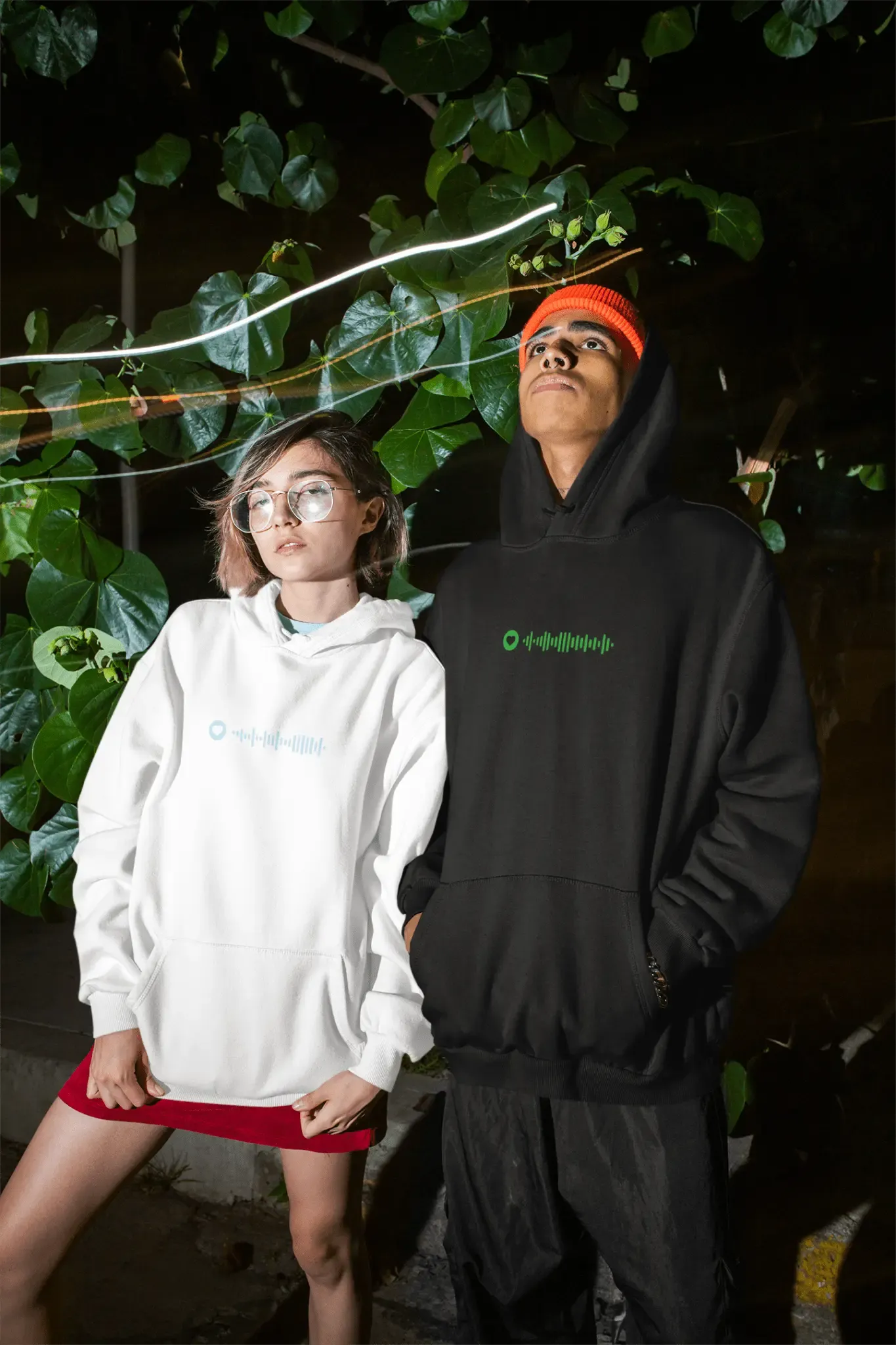 Spotify Music Code Embroidered Unisex Hoodie