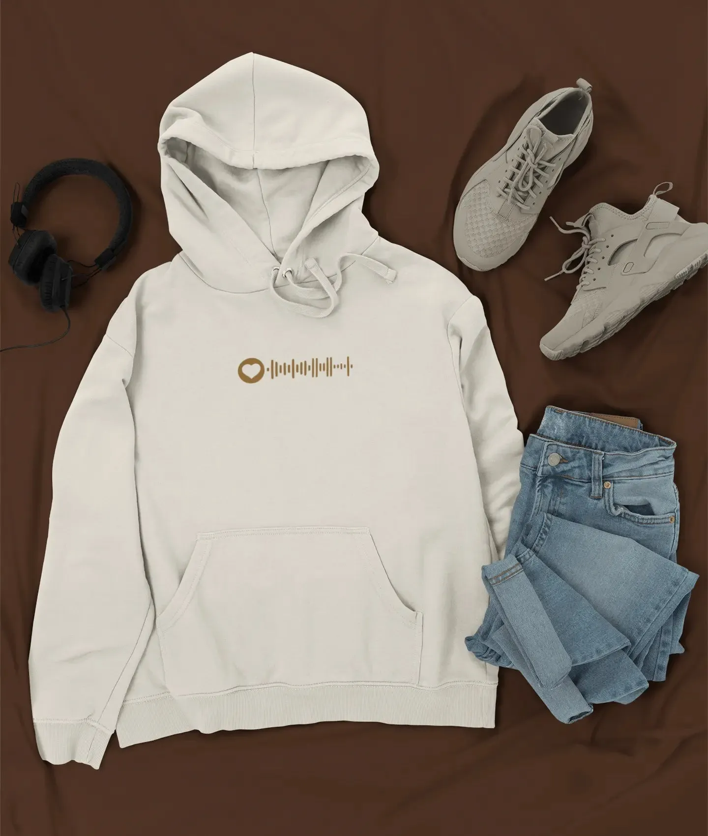 Spotify Music Code Embroidered Unisex Hoodie