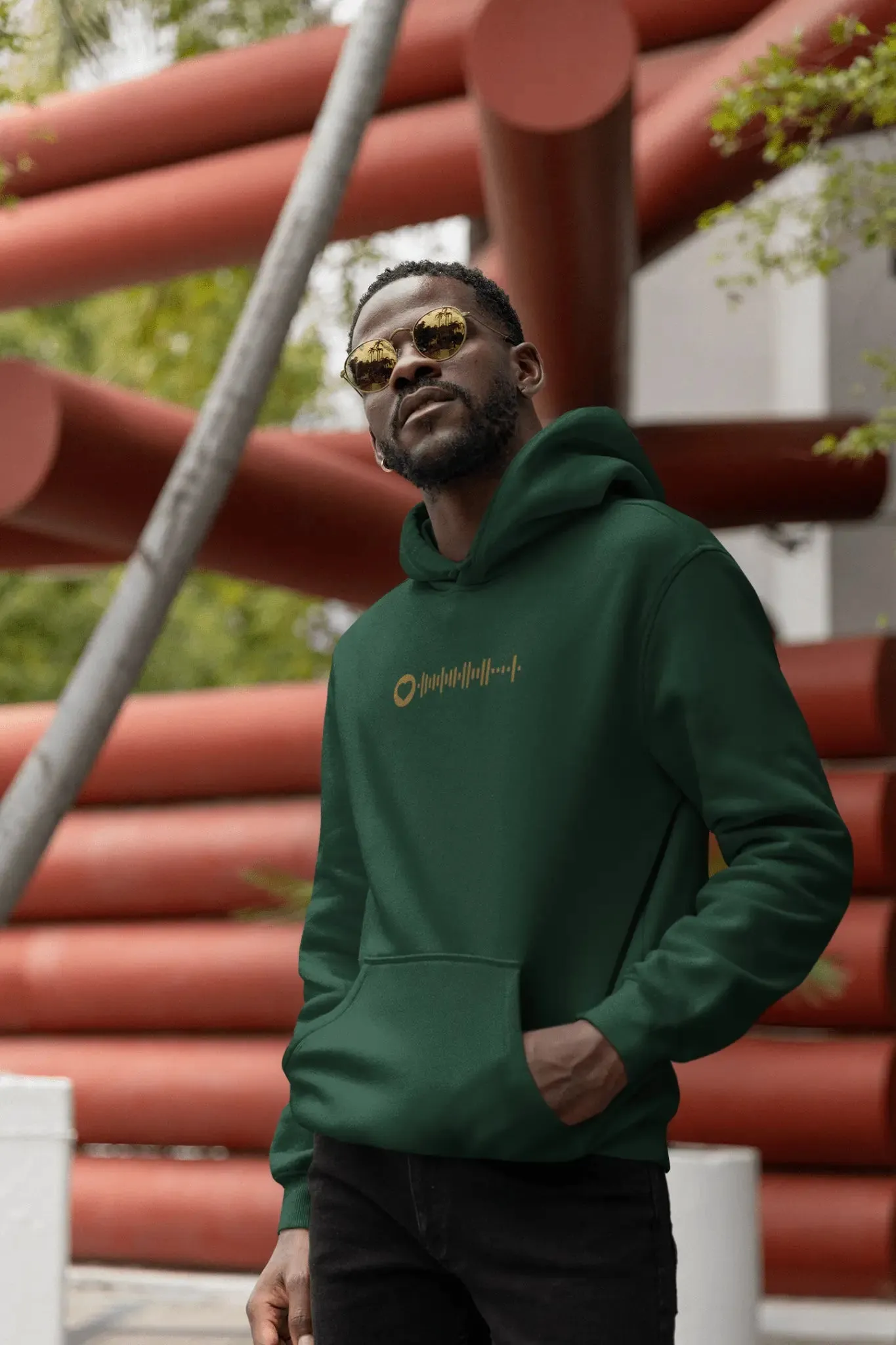 Spotify Music Code Embroidered Unisex Hoodie